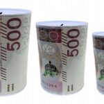 3X SKARBONKA PUSZKA NOMINAŁ PIENIĄDZE 500ZŁ ZESTAW