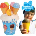 ZESTAW DO PIASKU foremki lody WIADERKO LATO 4szt