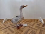 Figurka ogrodowa KACZKA Metalowa LED SOLAR 30 cm PTAK RZEŻBA do Ogrodu - obrazek 7