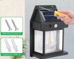 LAMPA SOLARNA LED LATARNIA KINKIET ŚCIENNY Z CZUJNIKIEM RUCHU I ZMIERZCHU - obrazek 2