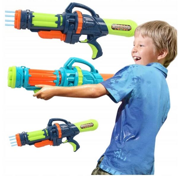 Pistolet Na Wodę Ogromny Bitwa Wodna Kolorowy Wytrzymały DUŻY 60cm LEOPAX