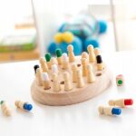 DREWNIANE SZACHY PAMIĘCIOWE GRA PLANSZOWA CHESS - obrazek 4
