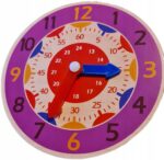 ZEGAR DREWNIANY DO NAUKI GODZIN zegarek 14CM - obrazek 6