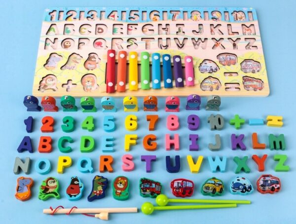 Trening MÓZGU Montessori RYBKI literki cyfry