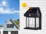 LAMPA SOLARNA LED LATARNIA KINKIET ŚCIENNY Z CZUJNIKIEM RUCHU I ZMIERZCHU - obrazek 3