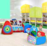 NAMIOT DLA DZIECI 2 TUNELE 5w1 SUCHY BASEN - obrazek 2