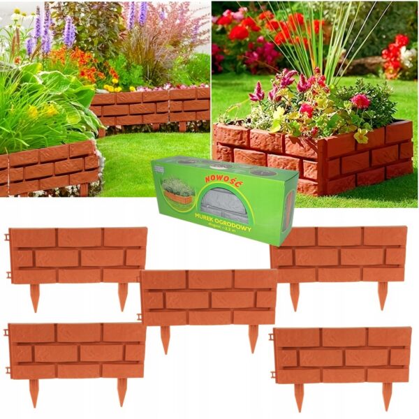 Murek ogrodowy wysoki 18 cm 2,2 m obrzeże trawnika PŁOTEK PALISADA POLSKI