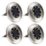 Lampki SOLARNE GRUNTOWE Disk Light 8 SZT - obrazek 5
