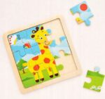 Edukacyjne Puzzle Drewniane Klocki Układanka 4 szt - obrazek 9