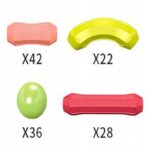 DUŻE KLOCKI MAGNETYCZNE KONSTRUKCYJNE XXL 128 elem + super PUDEŁKO + KÓŁKA - obrazek 6