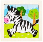 Edukacyjne Puzzle Drewniane Klocki Układanka 4 szt - obrazek 5