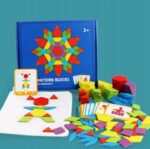 UKŁADANKA MONTESSORI KLOCKI PUZZLE DREWNIANE 155EL - obrazek 10