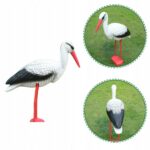 BOCIAN STOJĄCY DUŻY JAK ŻYWY FIGURKA OGRODOWA DEKORACJA DO OGRODU 78CM - obrazek 2