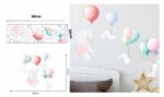 Naklejki na ścianę króliczki balony SŁONIK - obrazek 3