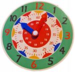 ZEGAR DREWNIANY DO NAUKI GODZIN zegarek 14CM - obrazek 3