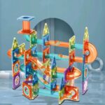 KLOCKI MAGNETYCZNE KONSTRUKCYJNE ŚWIECĄCY TOR 110el 3D MAGNETIC + KUFEREK - obrazek 4
