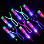 10X ZABAWKA LED PROCA WIATRACZEK LATAJĄCY HELIKOPTER PARASOLKA DLA DZIECI - obrazek 5