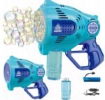 MASZYNA DO BANIEK BAZOOKA PISTOLET AKUMULATOR BAŃKI - AUTOMAT + PŁYN x 2 - obrazek 2