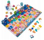 Trening MÓZGU RYBKI Puzzle DREWNO LICZBY LITERY + WĘDKA + POJADY+DINOZURY - obrazek 4