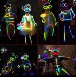 ŚWIECĄCE PAŁECZKI BRANSOLETKI OPASKI FLUORESCENCYJNE 100 ŚWIATŁO CHEMICZNE - obrazek 9