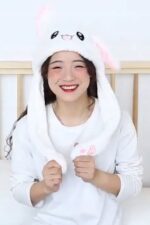 Czapka z uszami Pikachu Panda z ruchomymi KRÓLIK - obrazek 3