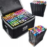 MARKERY MAZAKI ALKOHOLOWE MANGA ZESTAW 168SZT ORGANIZER + TORBA + SZELKI