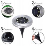 Lampki SOLARNE GRUNTOWE Disk Light 16 SZT - obrazek 9