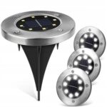 Lampki SOLARNE GRUNTOWE Disk Light 8 SZT - obrazek 2