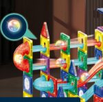 KLOCKI MAGNETYCZNE KONSTRUKCYJNE ŚWIECĄCY TOR 110el 3D MAGNETIC + KUFEREK - obrazek 8