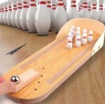 GRA MINI DREWNIANY KRĘGLE STÓŁ BOWLING DLA DZIECI - obrazek 9