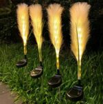 LAMPA SOLARNA OGRODOWA WBIJANA TRAWA PAMPAS ŚWIETLNA OGRÓD DEKORACJA 2 szt - obrazek 2