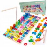 Trening MÓZGU Montessori Puzzle RYBKI KULKI