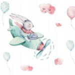 Naklejki na ścianę króliczki balony KRÓLIK