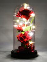 WIECZNA RÓŻA LED + Złota Róża LOVE! PREZENT Dzień Kobiet/Walentynki/Matki - obrazek 10