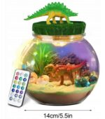 LAMPKA NOCNA LED Kula Terrarium Świecąca LED Z Dinozaurem Eksperymenty - obrazek 4