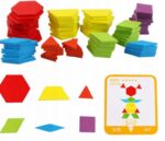 UKŁADANKA MONTESSORI KLOCKI PUZZLE DREWNIANE 155EL - obrazek 9