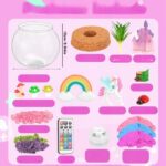 ZESTAW KREATYWNY jednorożec MAGICZNE TERRARIUM DIY LAMPKA KRYSZTAŁ pilot - obrazek 4