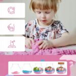 ZESTAW RĘKODZIEŁA Z TERRARIUM SYRENKĄ DLA DZIECI ŚWIECĄCE PIASEK KINETYCZNY - obrazek 2