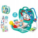 MAŁY LEKARZ DOKTOR ZESTAW LEKARSKI Doctor W WALIZCE + LALKA BOBAS