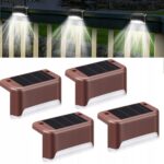4 Szt WODOODPORNA LAMPA SOLARNA OGRODOWA schody it