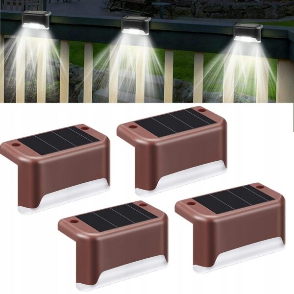 4 Szt WODOODPORNA LAMPA SOLARNA OGRODOWA schody it