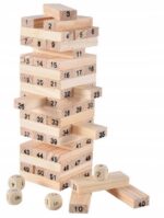 Gra zręcznościowa JENGA 54 elementy 5 lat KLOCKI DREWNIANE - obrazek 4