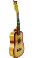 GITARA DREWNIANA AKUSTYCZNA 6 STRUNOWA DLA DZIECI COFFEE 60 CM - obrazek 4