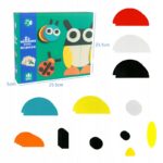 DREWNIANA UKŁADANKA LOGICZNA MONTESSORI PUZZLE - obrazek 4