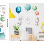 Naklejki na ścianę króliczki balony dla dzieci
