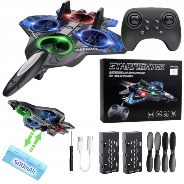 SAMOLOT ZDALNIE STEROWANY ODRZUTOWIEC DRON RC JET PILOT 2 x bateria 500mAh