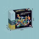 KLOCKI MAGNETYCZNE KONSTRUKCYJNE ŚWIECĄCY TOR 110el 3D MAGNETIC EDUKACYJNE - obrazek 4