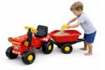 DUŻY NIEBIESKI TRAKTOR NA PEDAŁY Z PRZYCZEPĄ TRAKTOREK + PRZYCZEPA Z KIPREM - obrazek 10