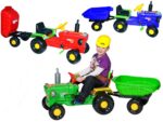 TRAKTOR NA PEDAŁY Z PRZYCZEPKĄ + KASK+ klocki 50el - obrazek 6