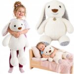 DUZY PLUSZOWY MIŚ MASKOTKA ZABAWKA PLUSZAKI PODUSIA MISIEK KRÓLIK 55cm